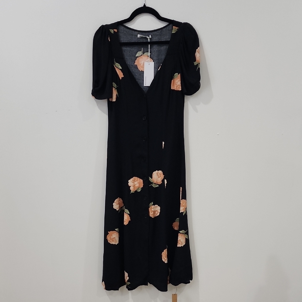 Reformation Britt Short Sleeve Button Down Dress